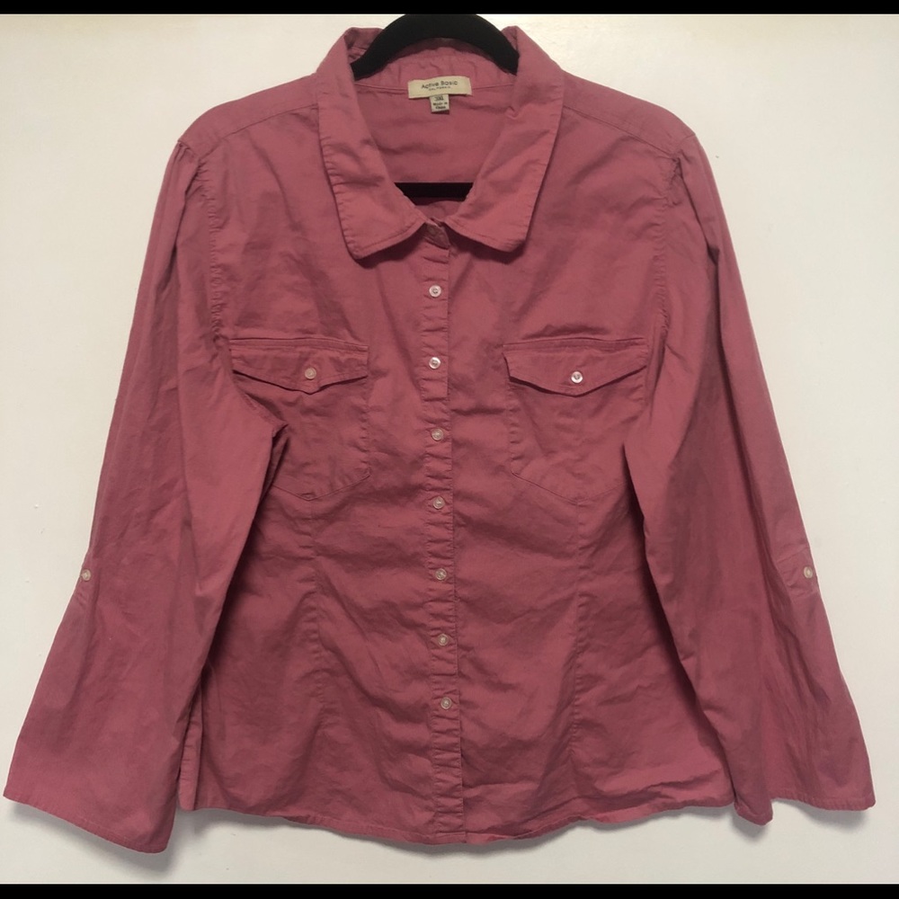 Active Basic California plus size 3XL button shirt